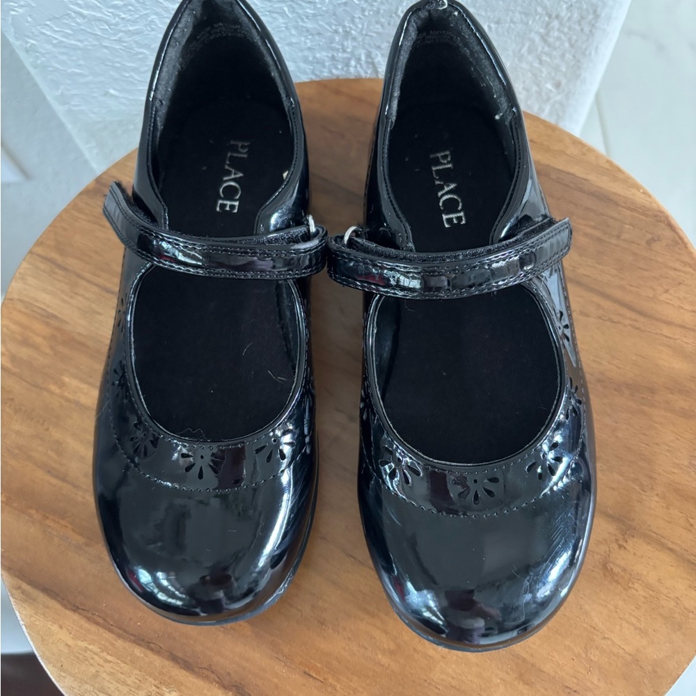 The Children's Place Glossy Black Dress Shoes